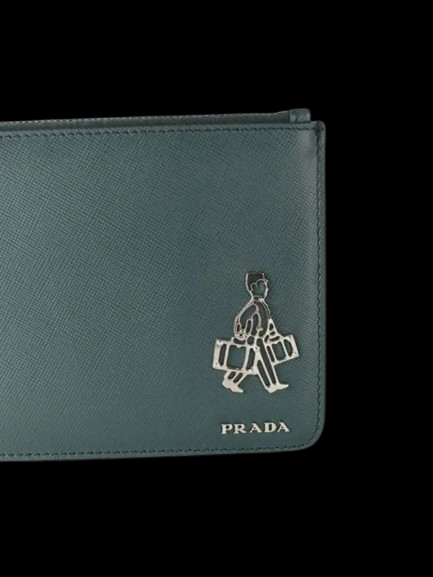 Prada Bellhop Green Pouch